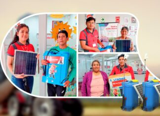 CAJA HUANCAYO REGALÓ 30 MOCHILAS FUMIGADORAS A CLIENTES DE CAMPAÑA AGROPECUARIA caja