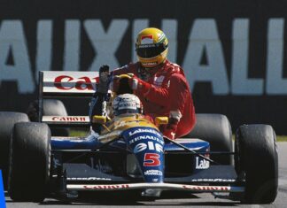 La historia detrás de la icónica imagen entre Ayrton Senna y Nigel Mansell en Silverstone f1