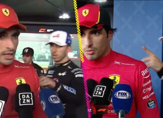 El reclamo y empujón de Pierre Gasly a Carlos Sainz en plena entrevista f1