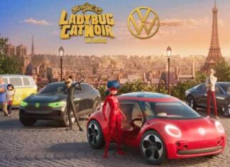 Los superhéroes Ladybug y Cat Noir se unen a la tecnología Volkswagen con autos totalmente eléctricos tec