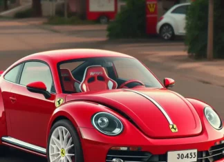 Así se vería el vocho inventado por Ferrari, según la Inteligencia Artificial