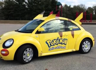 El Volkswagen Beetle “Pikachu” es una rareza de los años 90