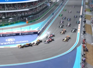 “Casi me llevó a Max”: Checo Pérez explica porque no pudo subir al podio en Miami