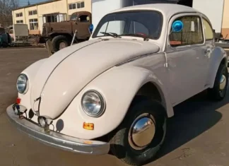 Este es un Vocho “cero km” y eléctrico, pero no es lo que parece