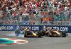 Piastri lidera un 1-2 de McLaren en Miami tras una batalla con Verstappen