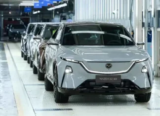Mazda CX-6e inició su producción del SUV eléctrico