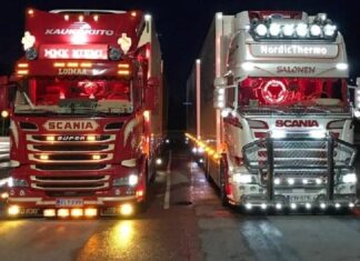 ¿Que representa a la identidad personal un camión decorado con arte y distintivas luces?