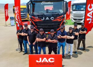 Tracto JAC K7 «Dragón Rojo» demostró su desempeño en los «Piques Trucks» en La Chutana